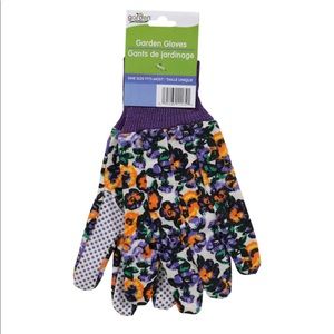 Garden Collection Spring Rubber Dotted Palm & Fingertips Garden Gloves NWT